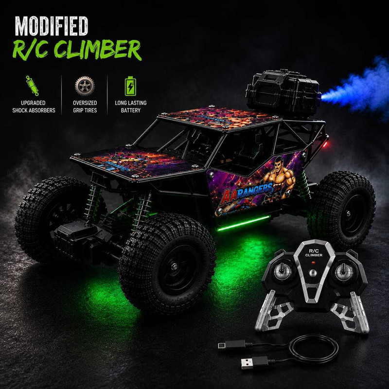 ZUNBELLA 4X4 Remote Control Drift Car 1:18 Scale Rechargeable Car Toy With Mist Spray